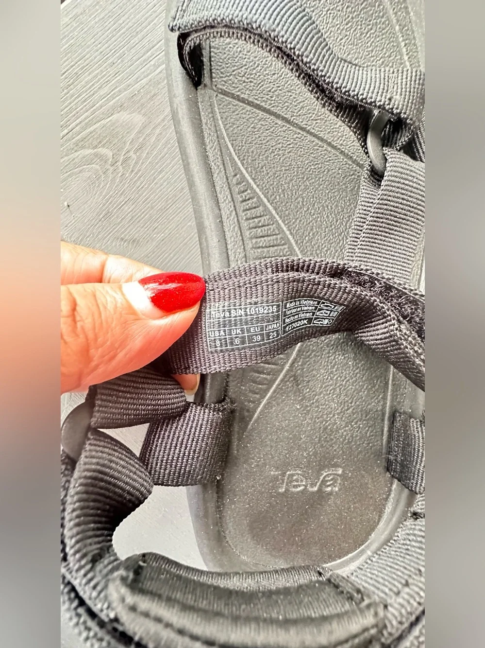 Teva Black Women's Adjustable Strap Sandals